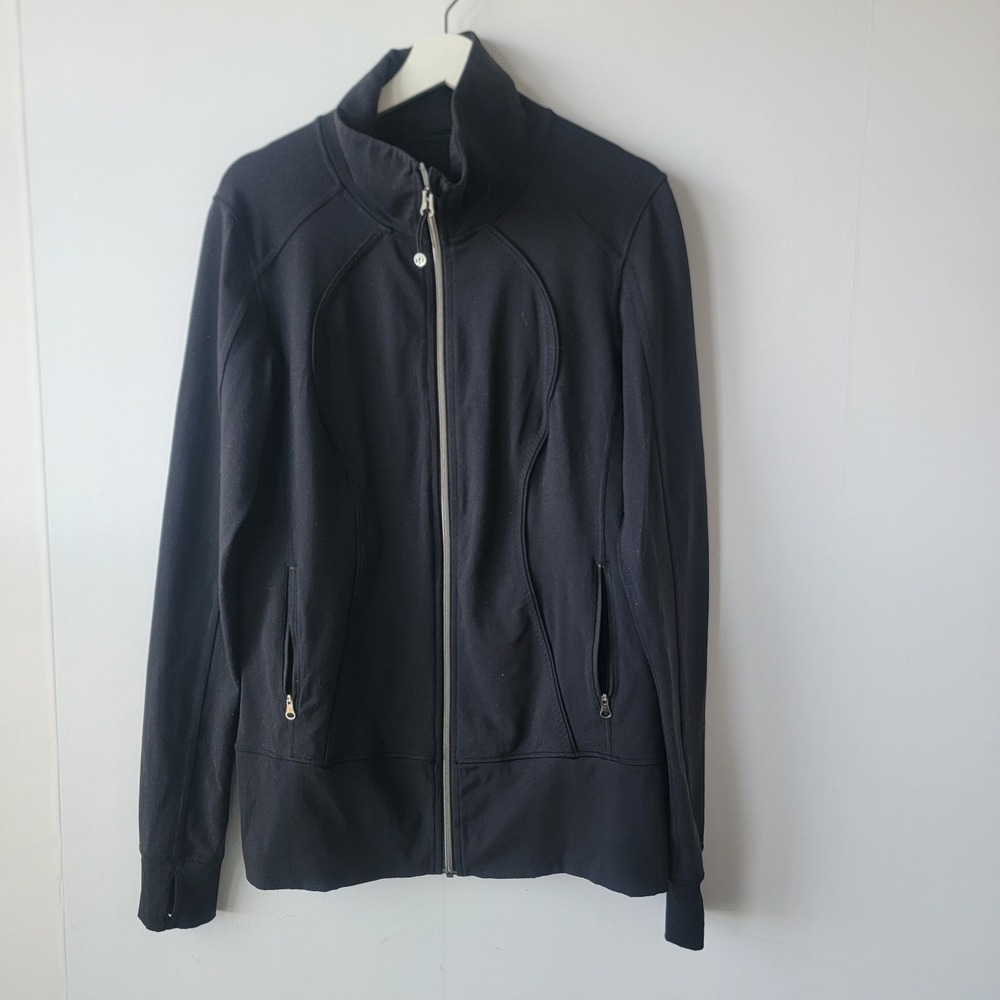 Lululemon‎ women's Jacket Full Zip Size Black High Neck long sleeve